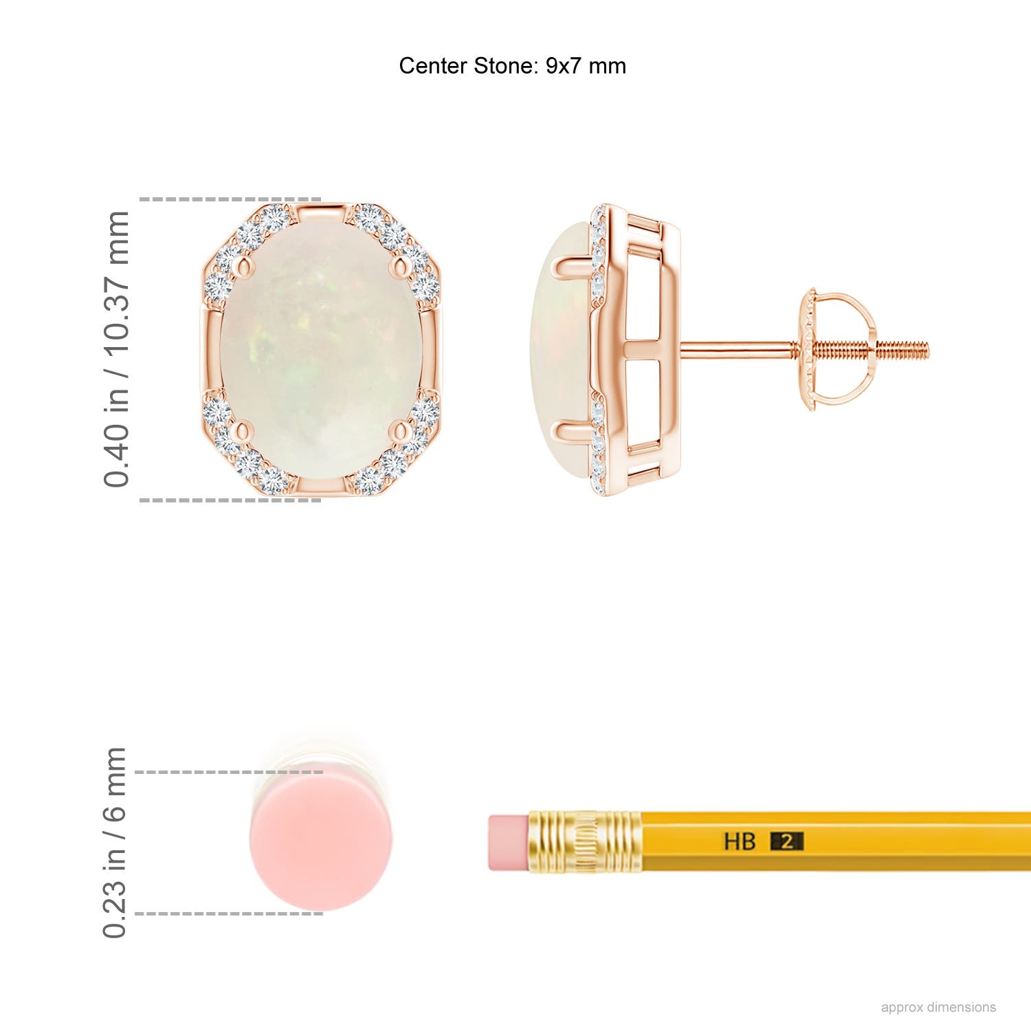 A - Opal / 2.3 CT / 14 KT Rose Gold