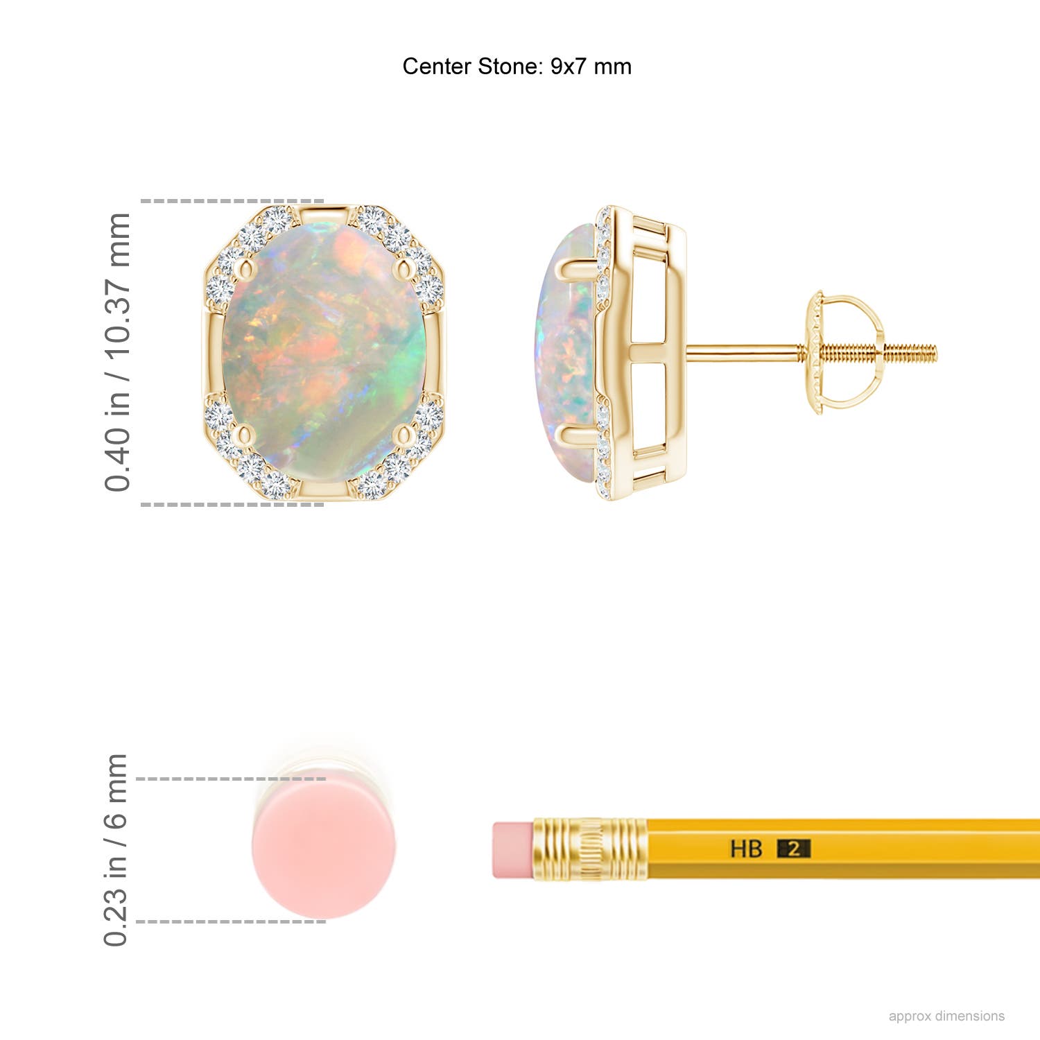 AAAA - Opal / 2.3 CT / 14 KT Yellow Gold