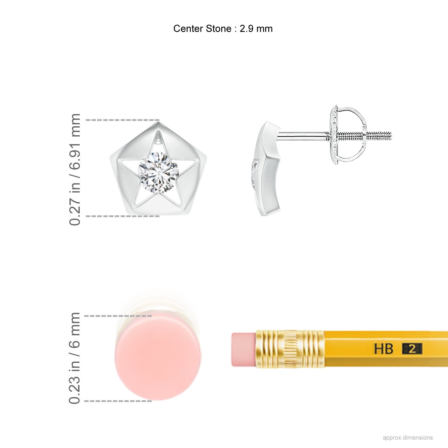 H, SI2 / 0.19 CT / 14 KT White Gold