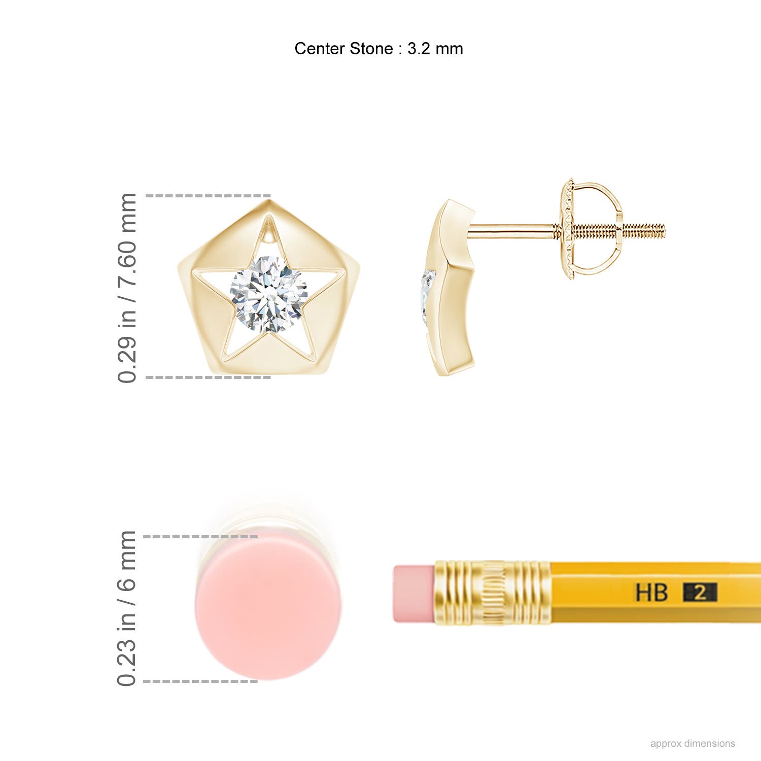 G, VS2 / 0.25 CT / 14 KT Yellow Gold