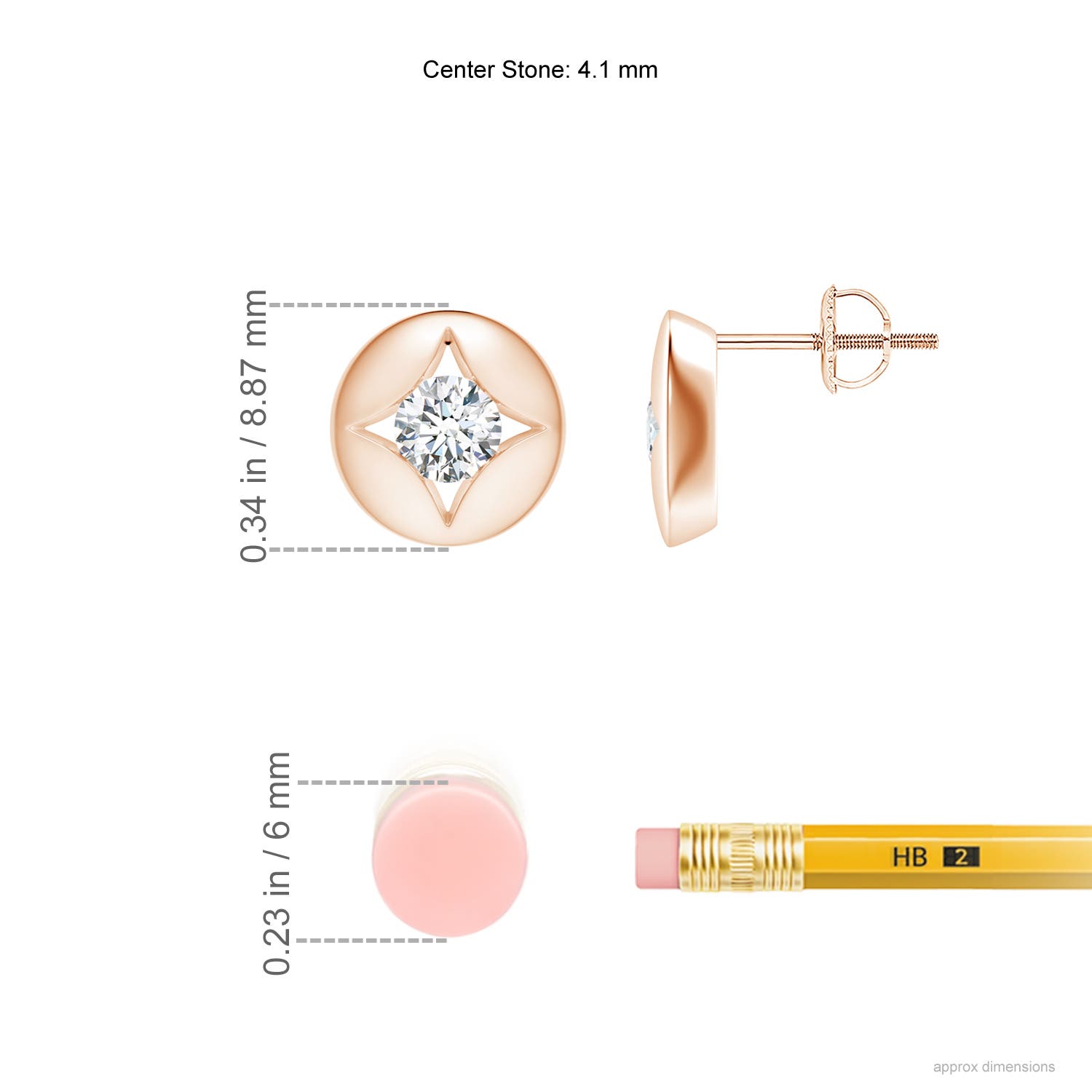 G, VS2 / 0.5 CT / 14 KT Rose Gold