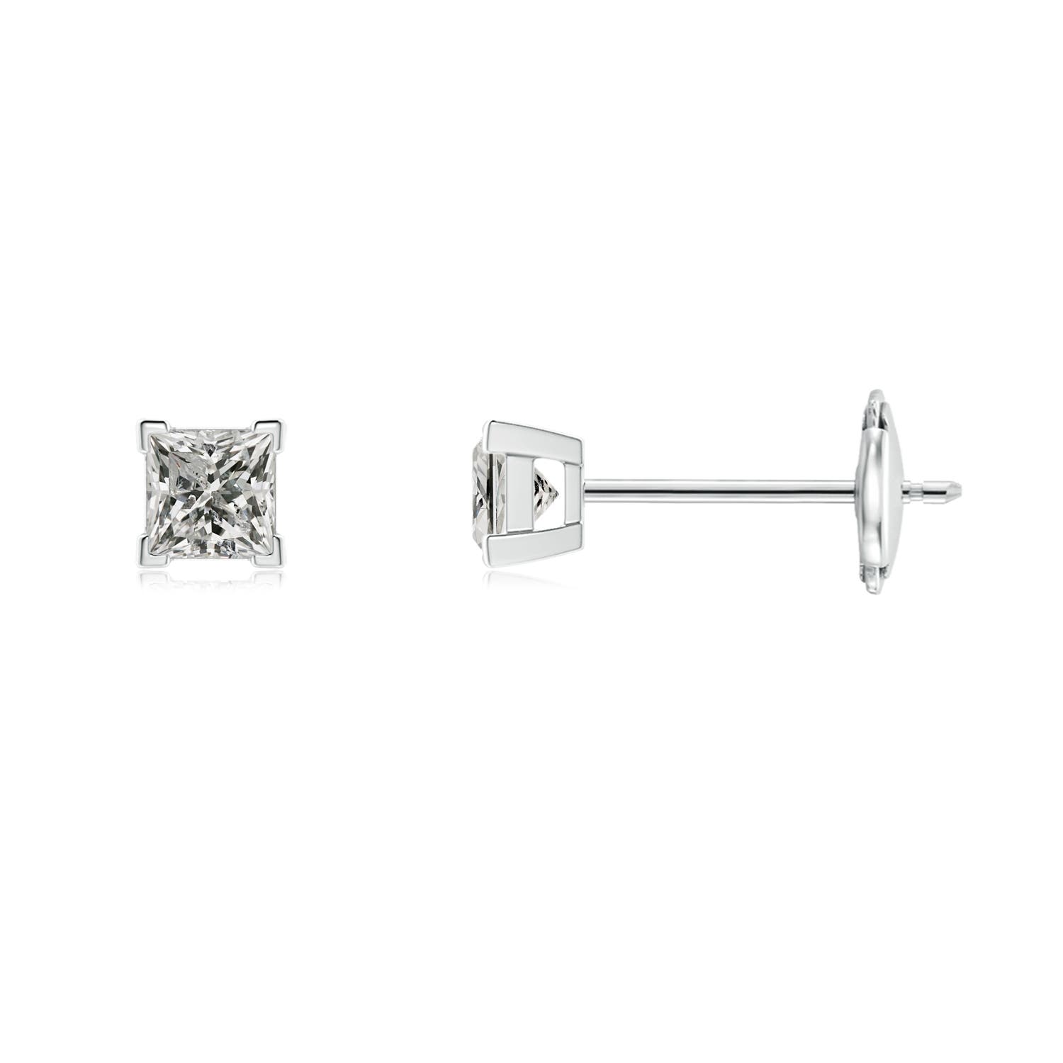 ANGARA 0.2 Ct KI3-Grade Princess-Cut Diamond Solitaire Stud Earrings in 14K Gold - Picture 12 of 31