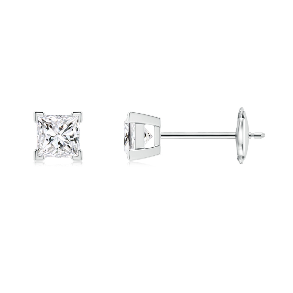 3mm HSI2 Princess-Cut Diamond Solitaire Stud Earrings in White Gold