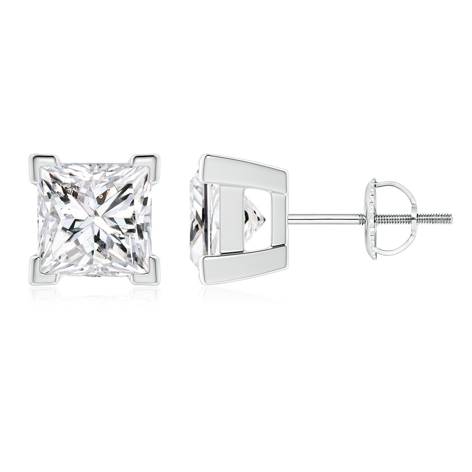 5.4mm HSI2 Princess-Cut Diamond Solitaire Stud Earrings in P950 Platinum 