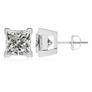 6.2mm KI3 Princess-Cut Diamond Solitaire Stud Earrings in P950 Platinum
