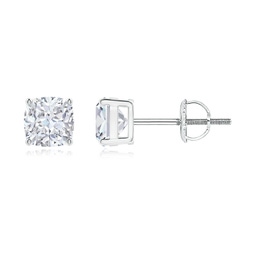 Cushion Diamond Solitaire Stud Earrings