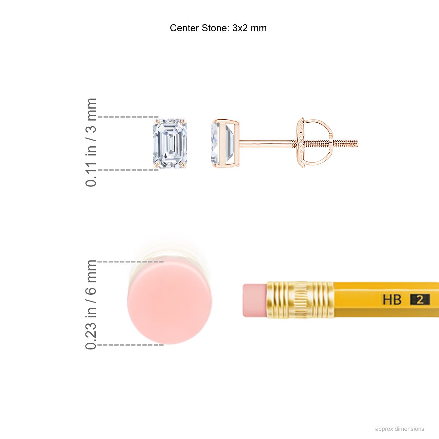 G, VS2 / 0.18 CT / 14 KT Rose Gold