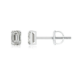 Solitaire Studs White Gold Diamond Earrings