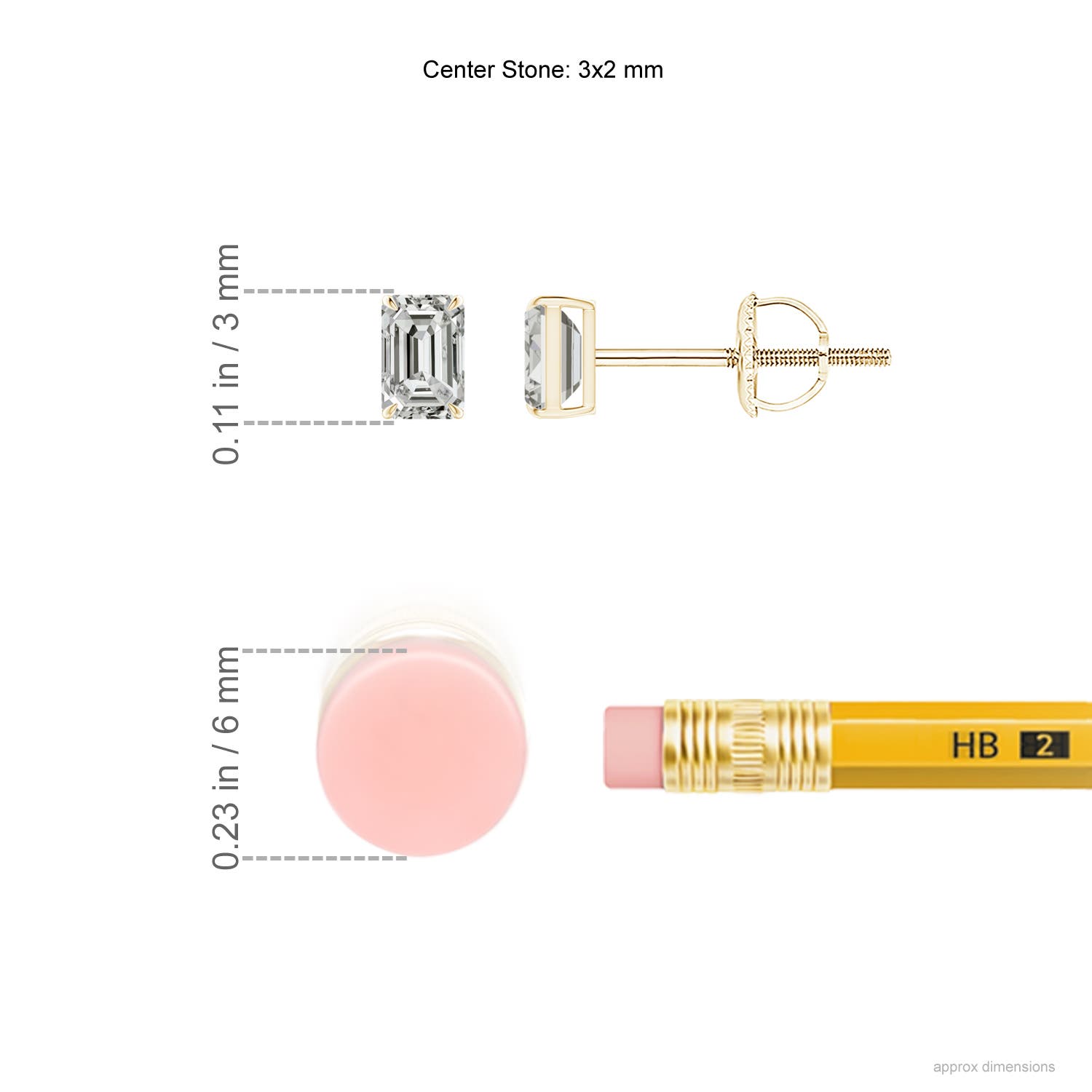 K, I3 / 0.18 CT / 14 KT Yellow Gold