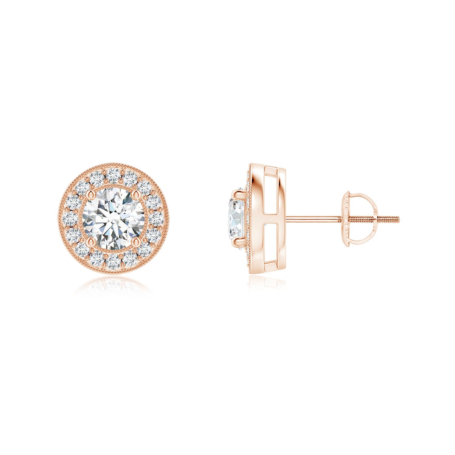 F-G, VS / 0.76 CT / 14 KT Rose Gold