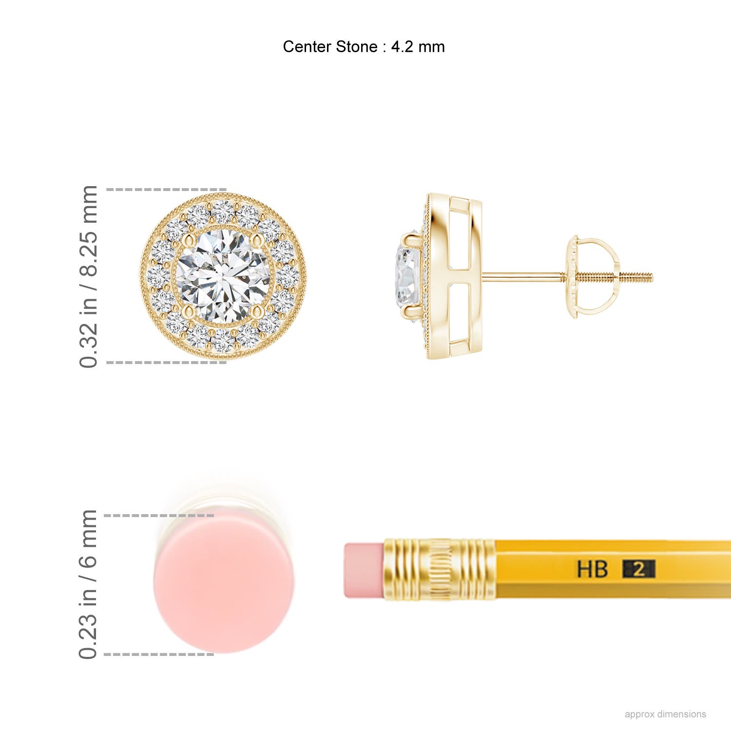 H, SI2 / 0.76 CT / 14 KT Yellow Gold