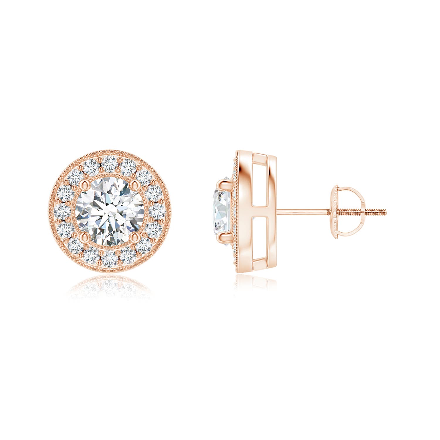 F-G, VS / 0.99 CT / 14 KT Rose Gold