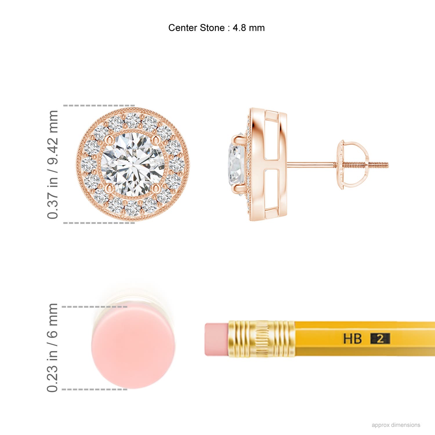 H, SI2 / 0.99 CT / 14 KT Rose Gold