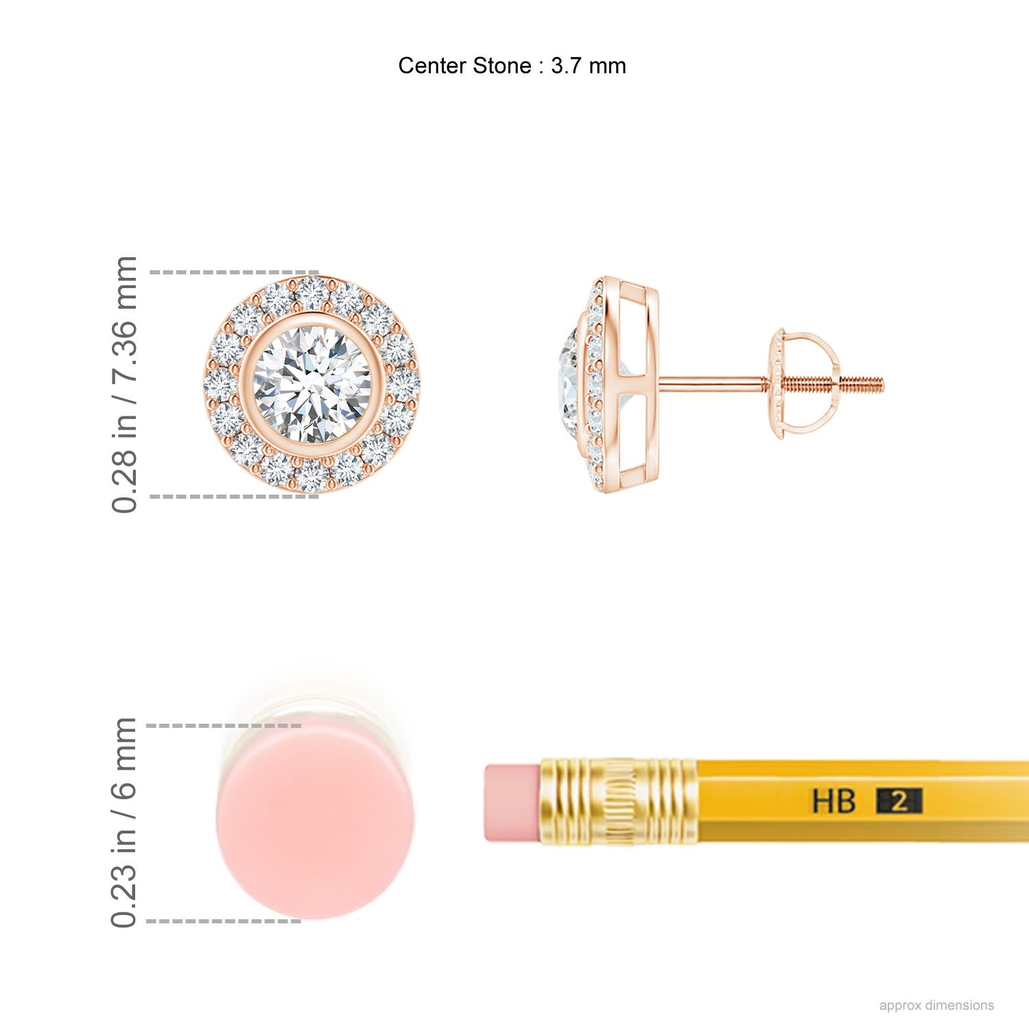 G, VS2 / 0.52 CT / 14 KT Rose Gold