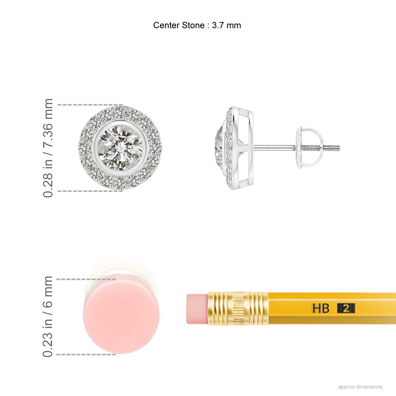 K, I3 / 0.52 CT / 14 KT White Gold