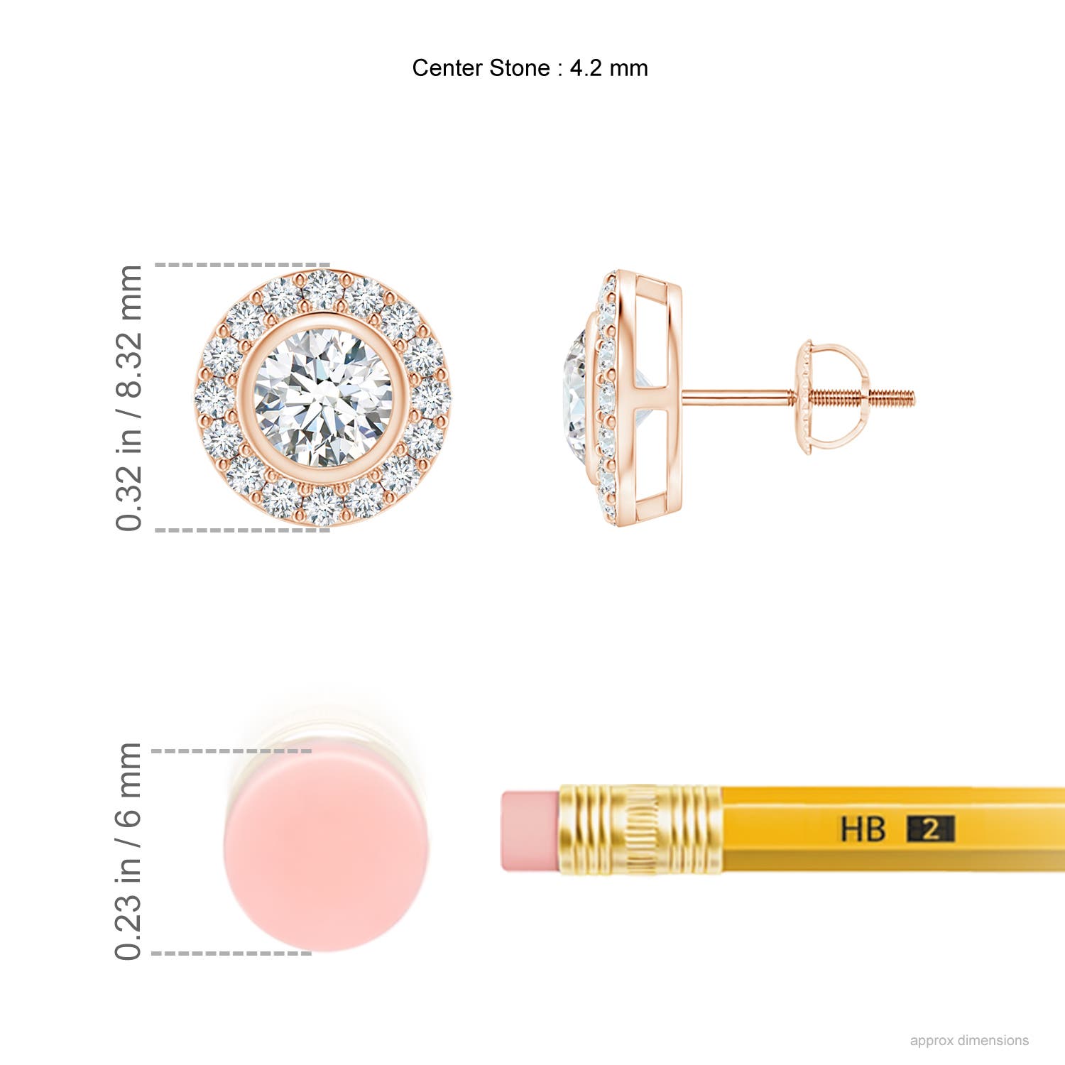 G, VS2 / 0.86 CT / 14 KT Rose Gold