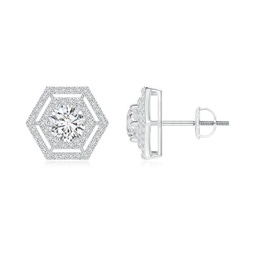 Diamond Halo Earrings