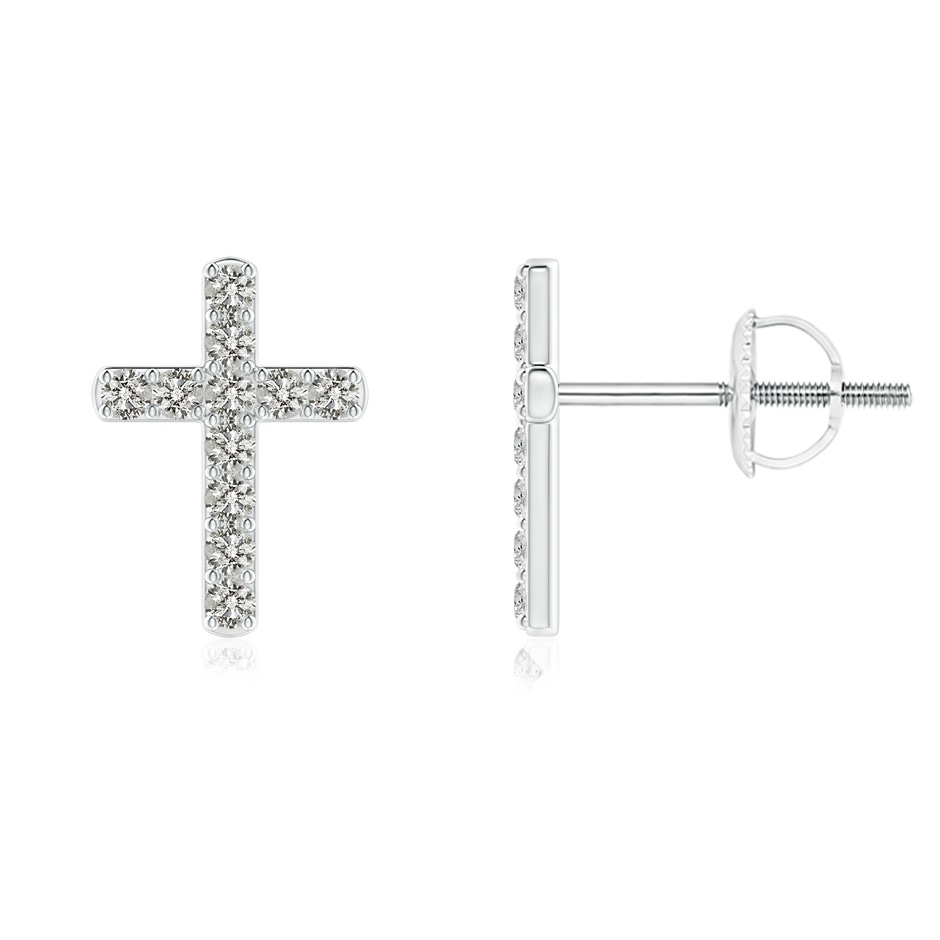 1.2mm KI3 Diamond Cross Stud Earrings in P950 Platinum 