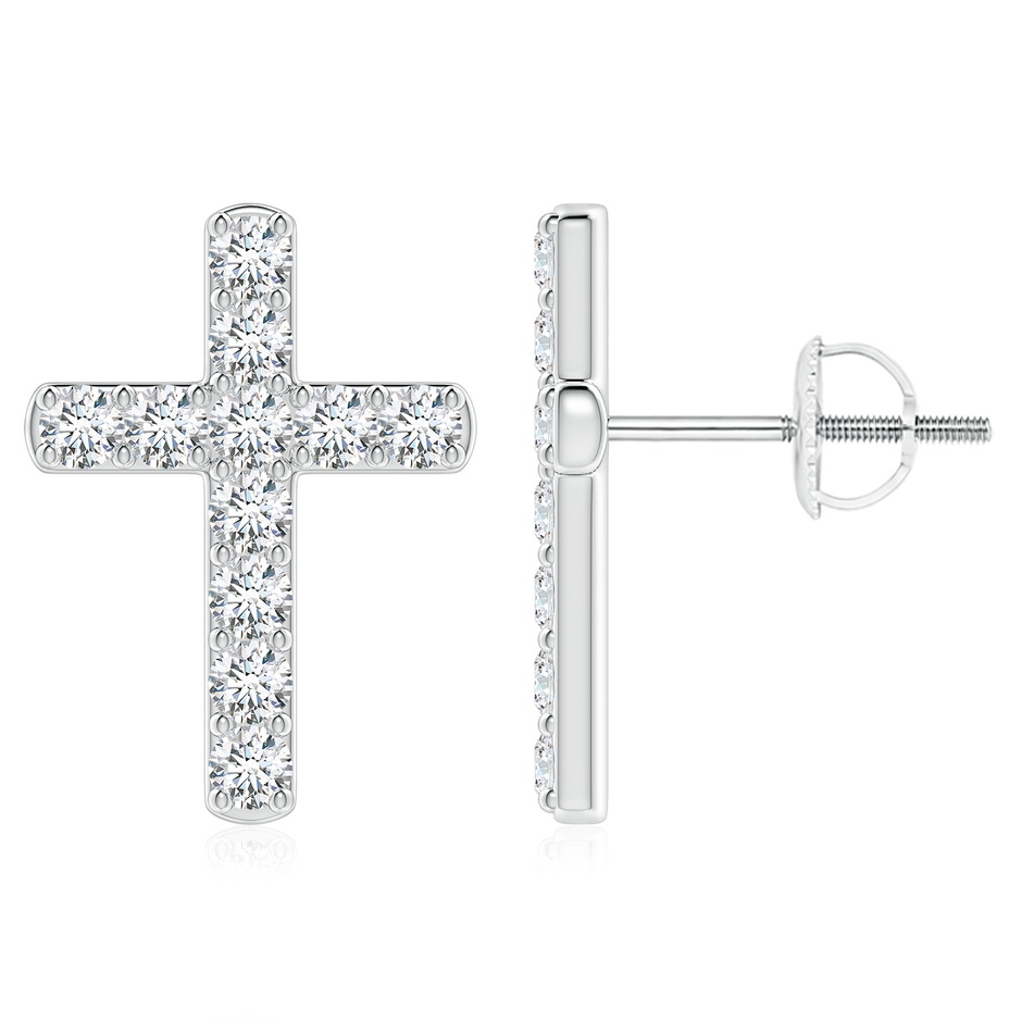 2.2mm GVS2 Diamond Cross Stud Earrings in P950 Platinum 