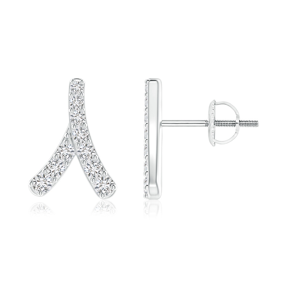 1.8mm HSI2 Prong-Set Diamond Wishbone Studs in P950 Platinum 