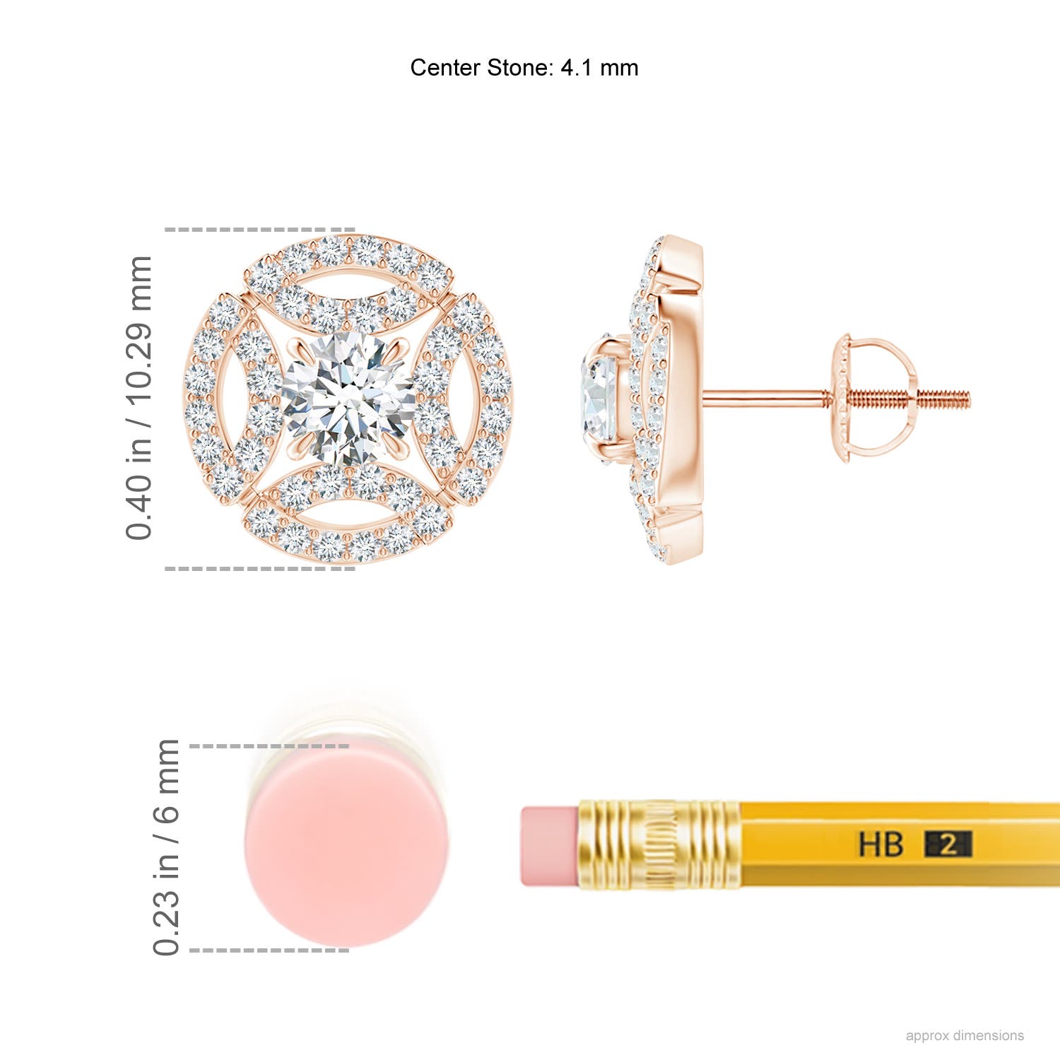 F-G, VS / 0.78 CT / 14 KT Rose Gold