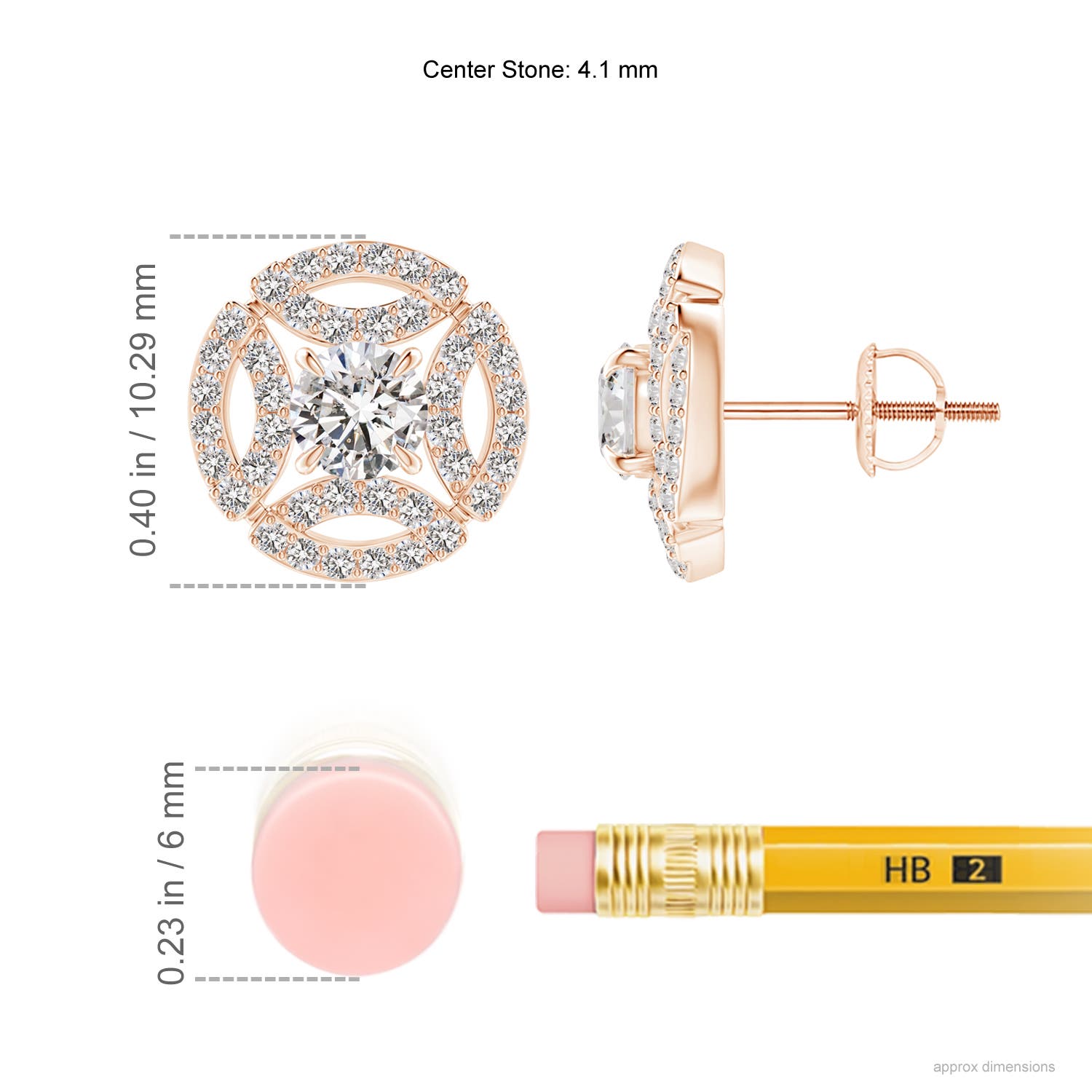 I-J, I1-I2 / 0.82 CT / 14 KT Rose Gold