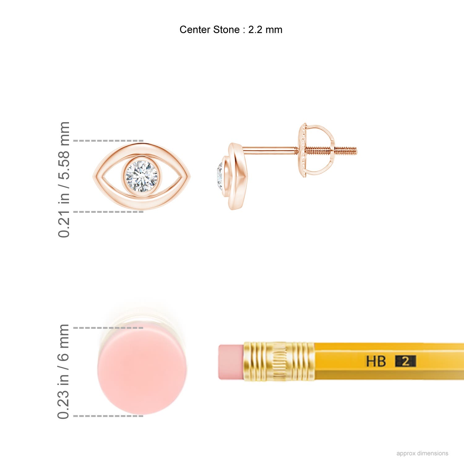 G, VS2 / 0.09 CT / 14 KT Rose Gold