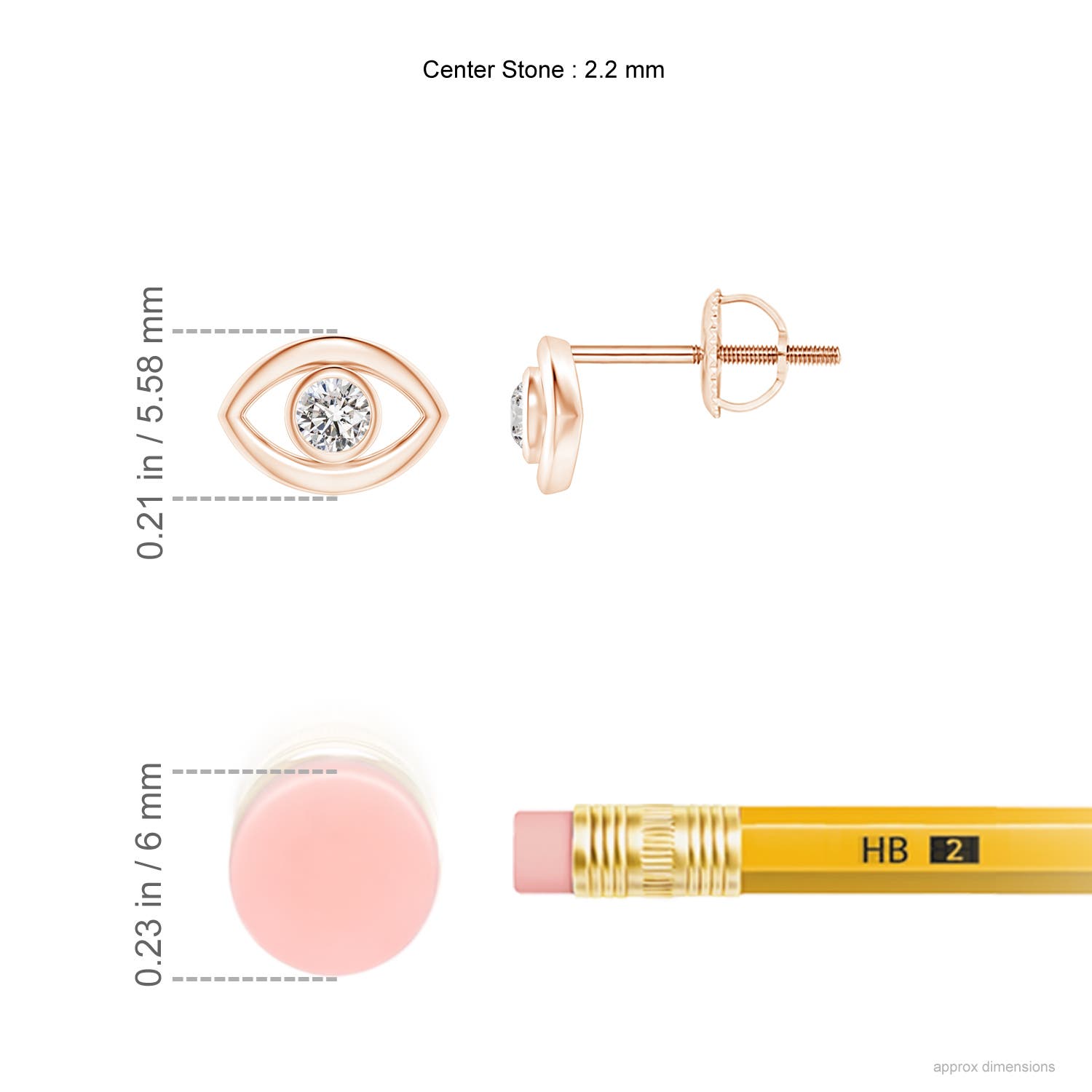 I-J, I1-I2 / 0.09 CT / 14 KT Rose Gold