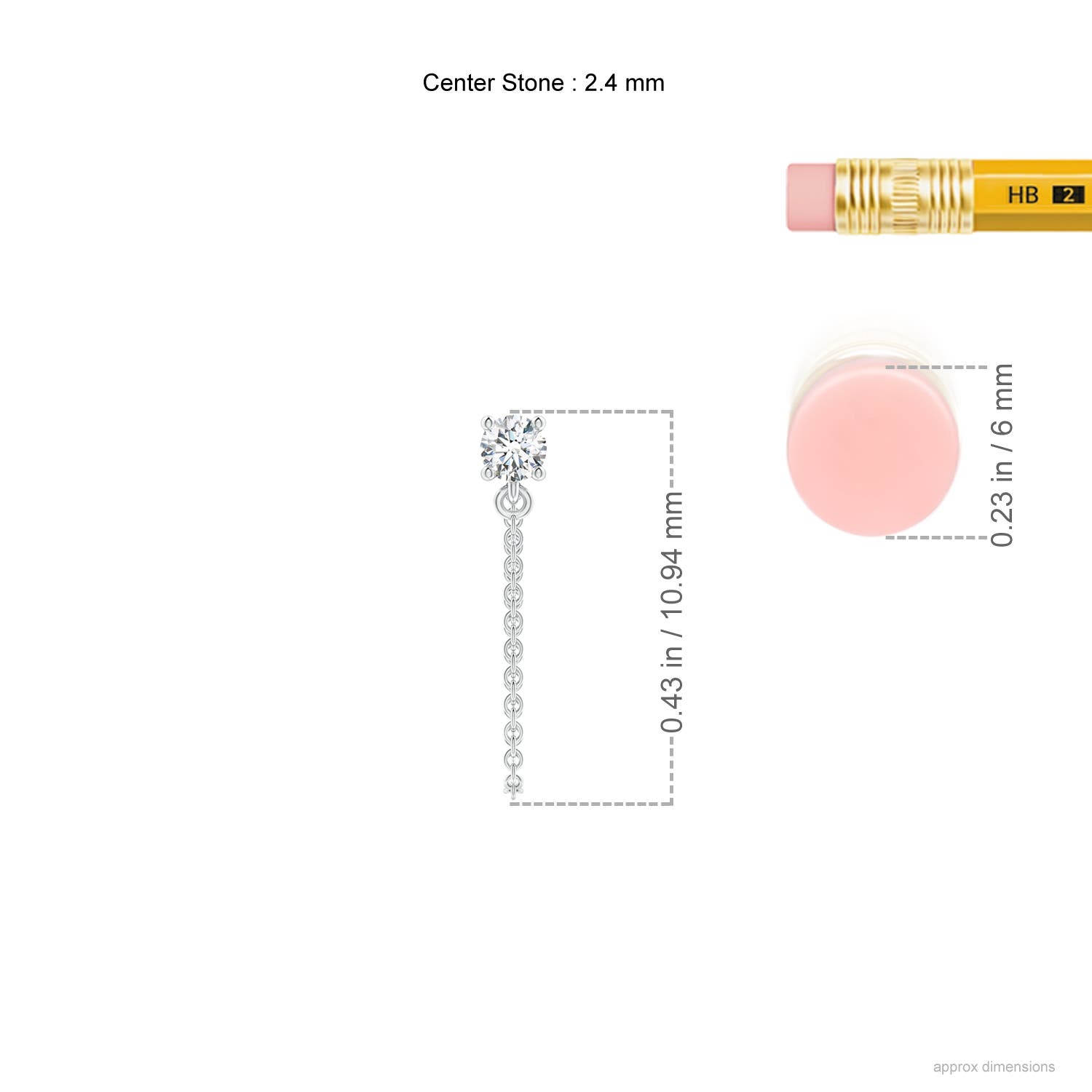 G, VS2 / 0.12 CT / 14 KT White Gold