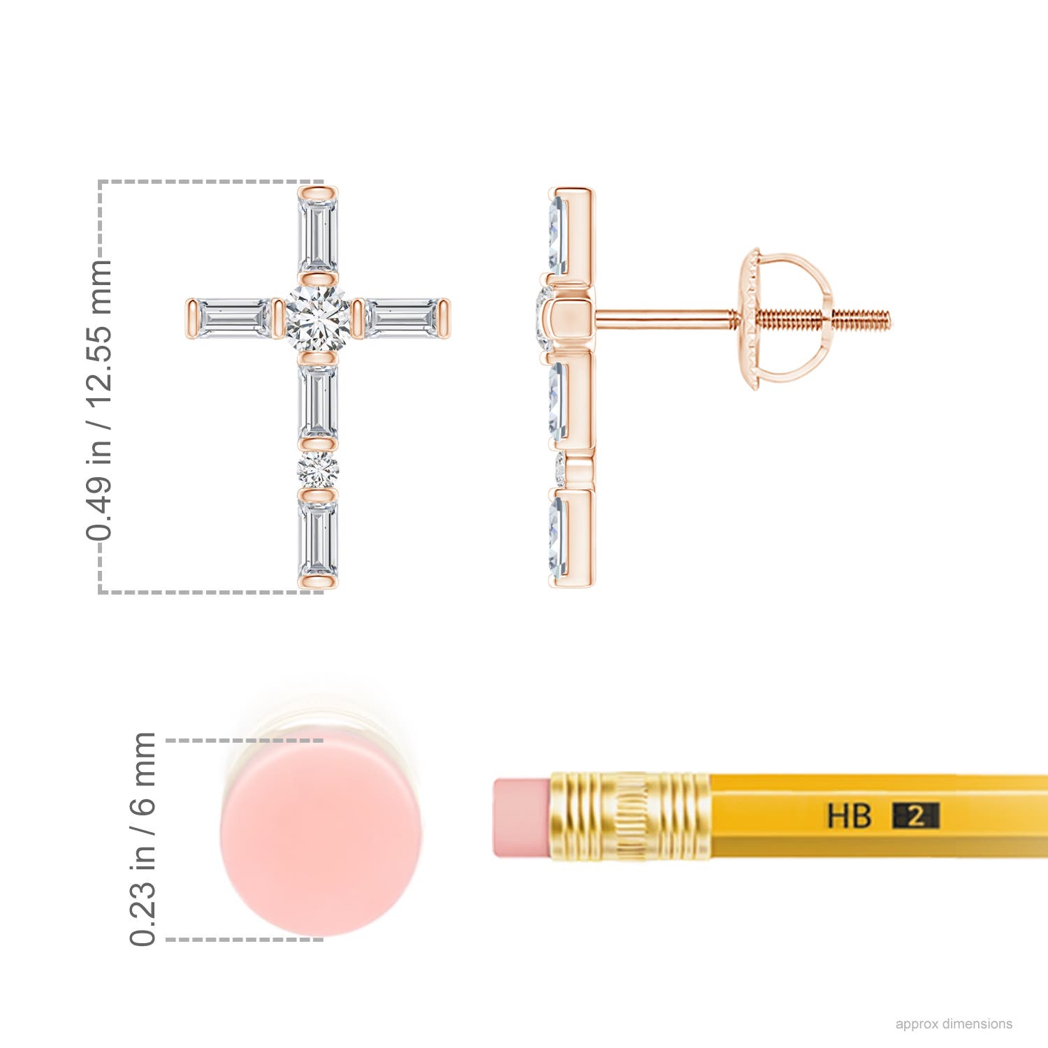 H, SI2 / 0.59 CT / 14 KT Rose Gold