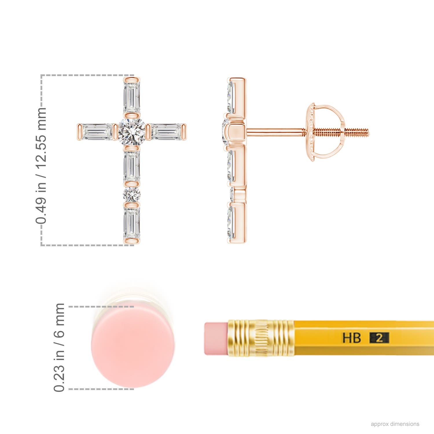 I-J, I1-I2 / 0.59 CT / 14 KT Rose Gold