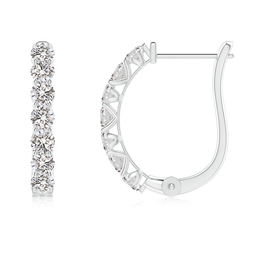 2.5mm IJI1I2 Diamond Huggie Hoop Earrings in P950 Platinum 