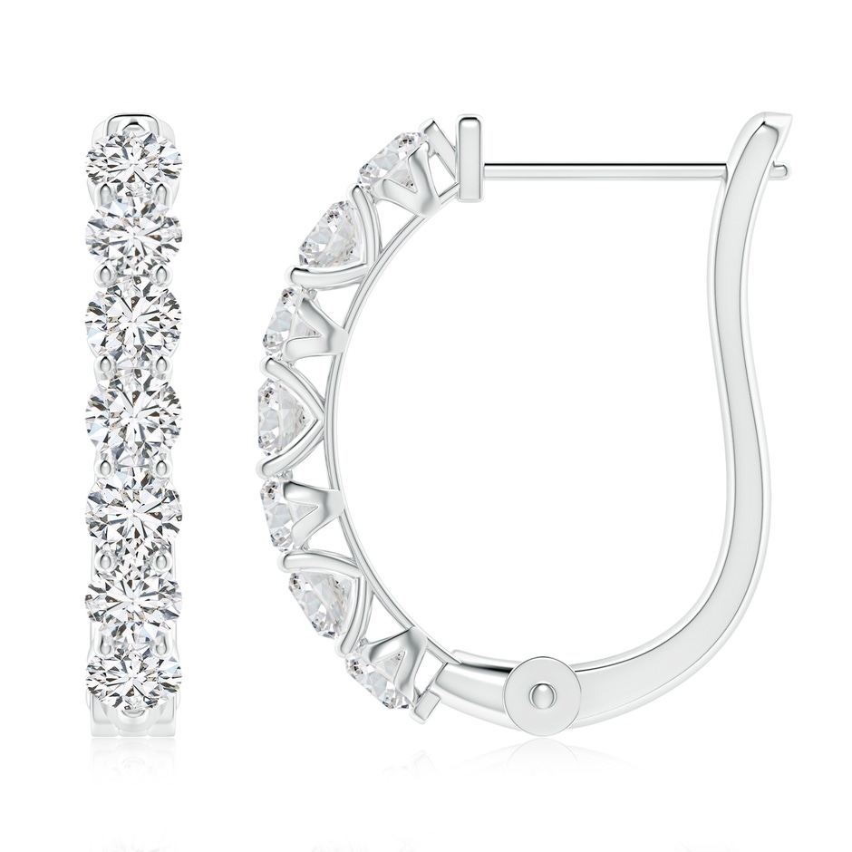 3mm HSI2 Diamond Huggie Hoop Earrings in P950 Platinum 