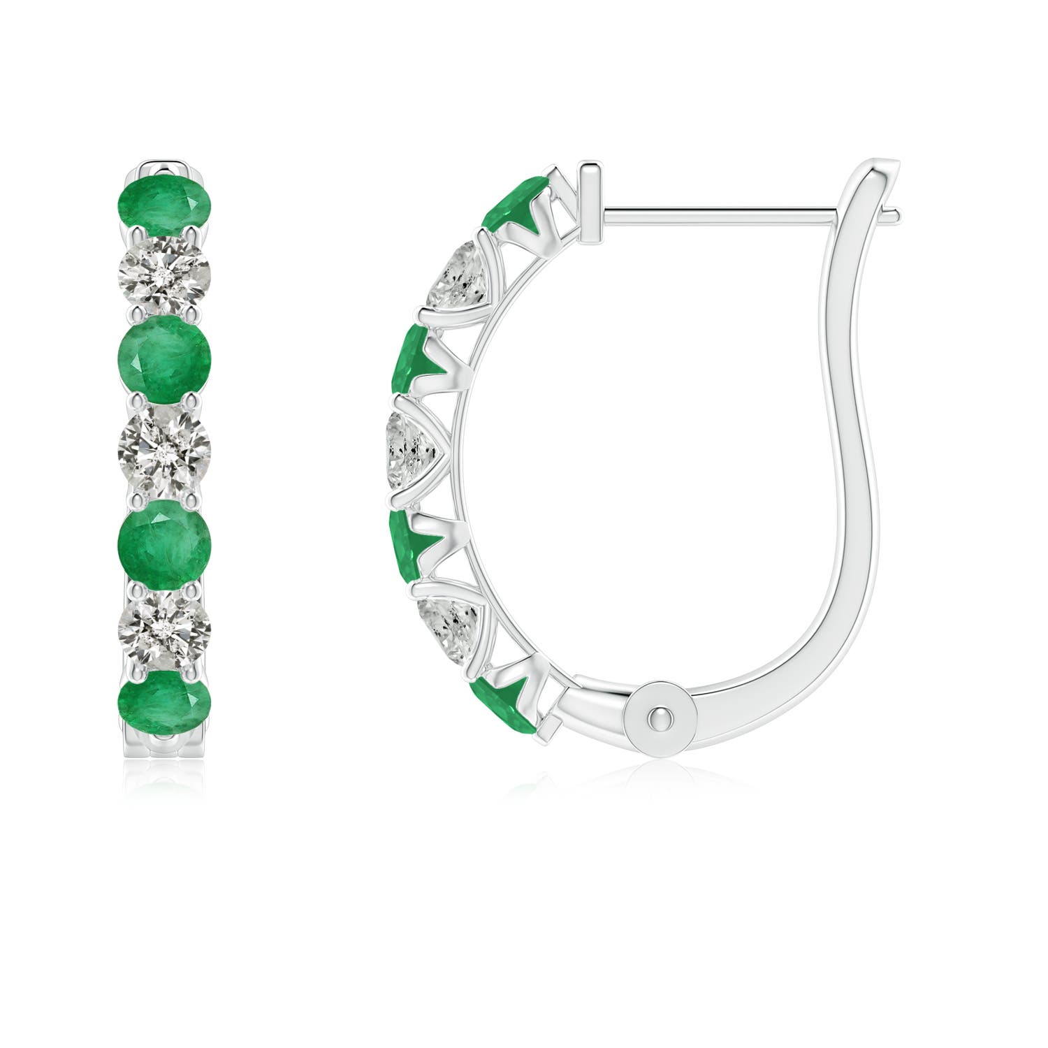 A - Emerald / 0.92 CT / 14 KT White Gold