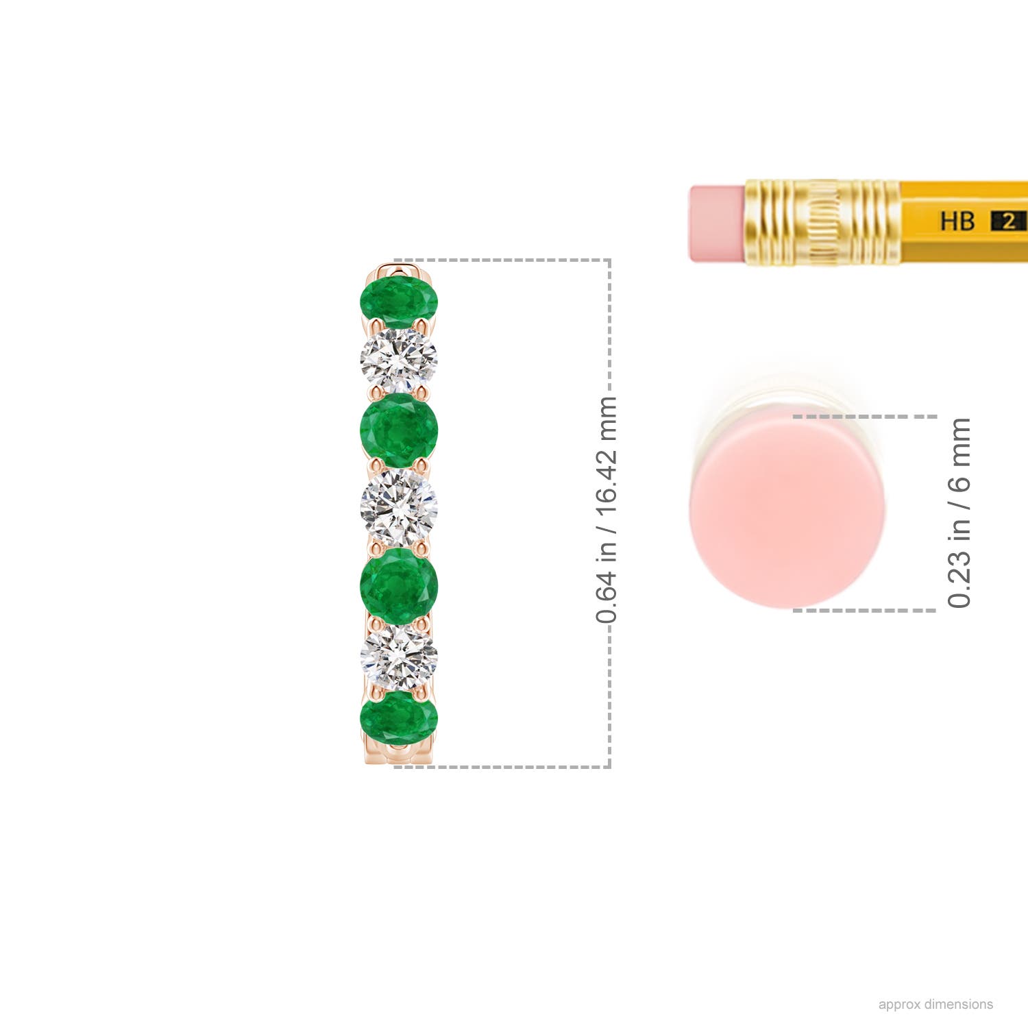 AA - Emerald / 0.92 CT / 14 KT Rose Gold