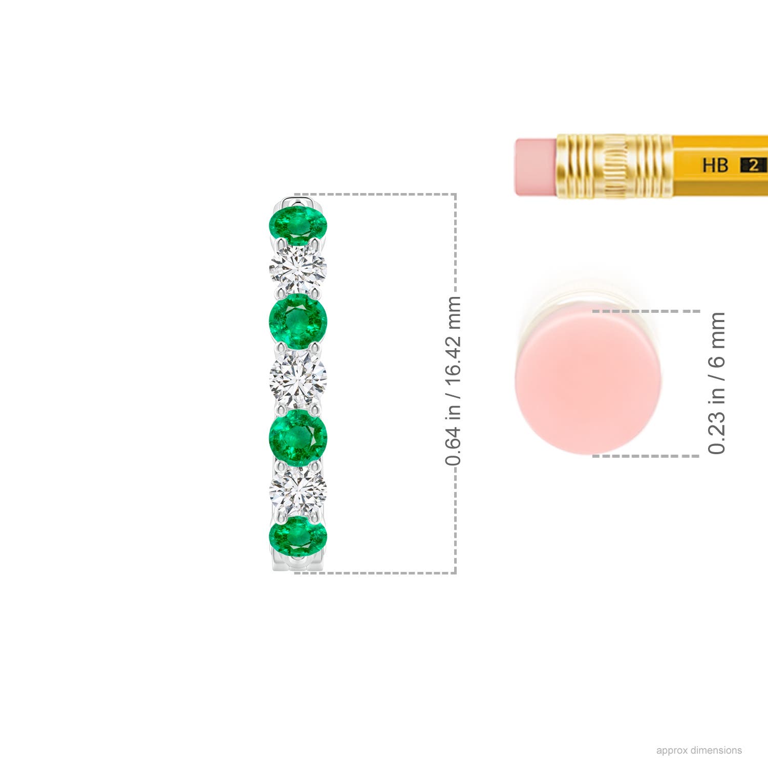 AAA - Emerald / 0.92 CT / 14 KT White Gold