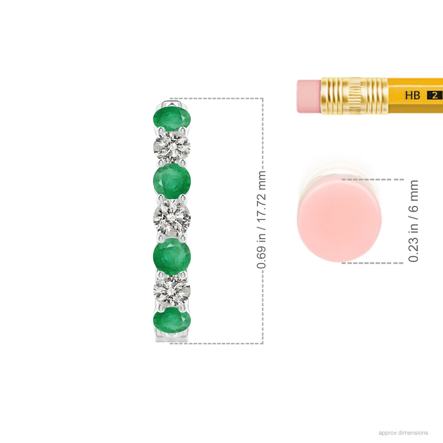 A - Emerald / 1.24 CT / 14 KT White Gold