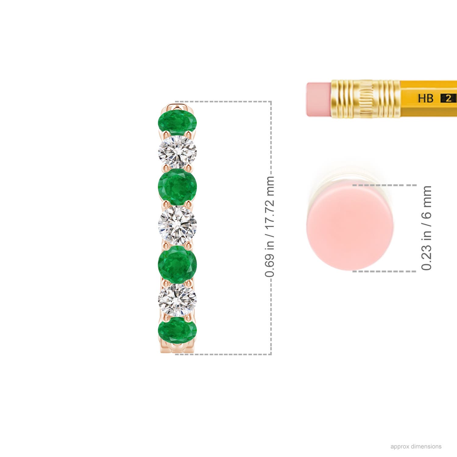 AA - Emerald / 1.24 CT / 14 KT Rose Gold