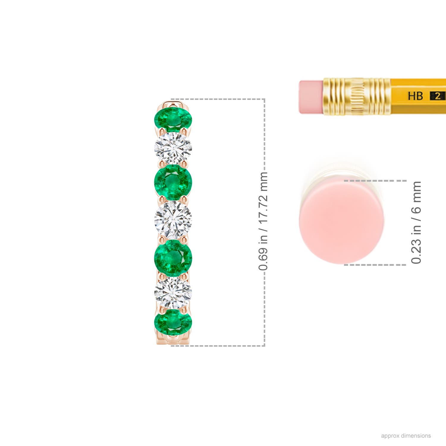 AAA - Emerald / 1.24 CT / 14 KT Rose Gold