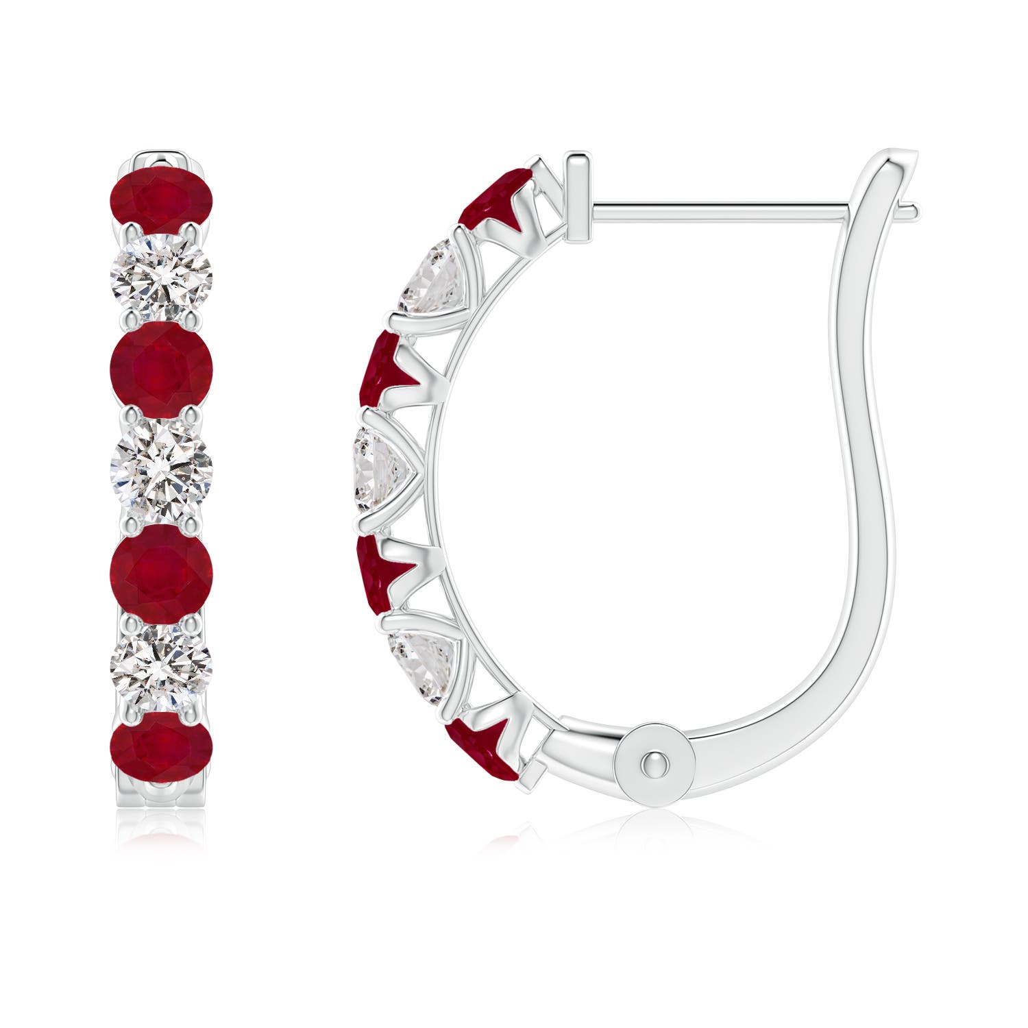 AA - Ruby / 1.4 CT / 14 KT White Gold