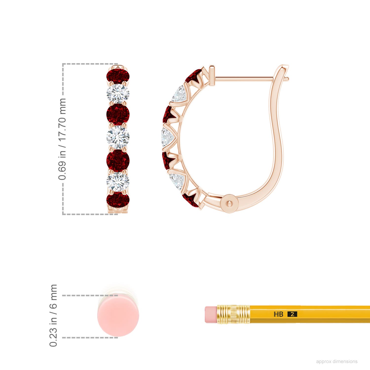 AAAA - Ruby / 1.4 CT / 14 KT Rose Gold