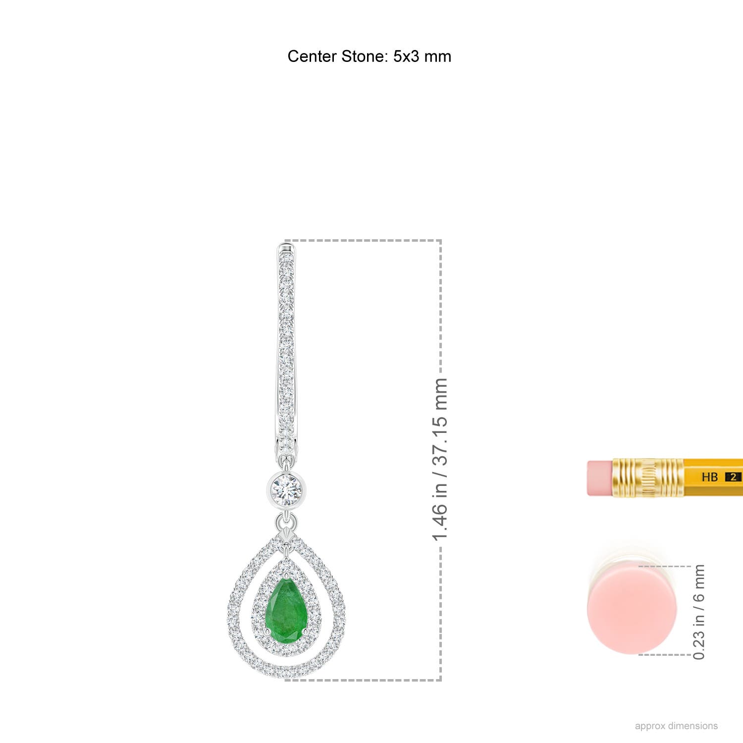 A - Emerald / 1.03 CT / 14 KT White Gold