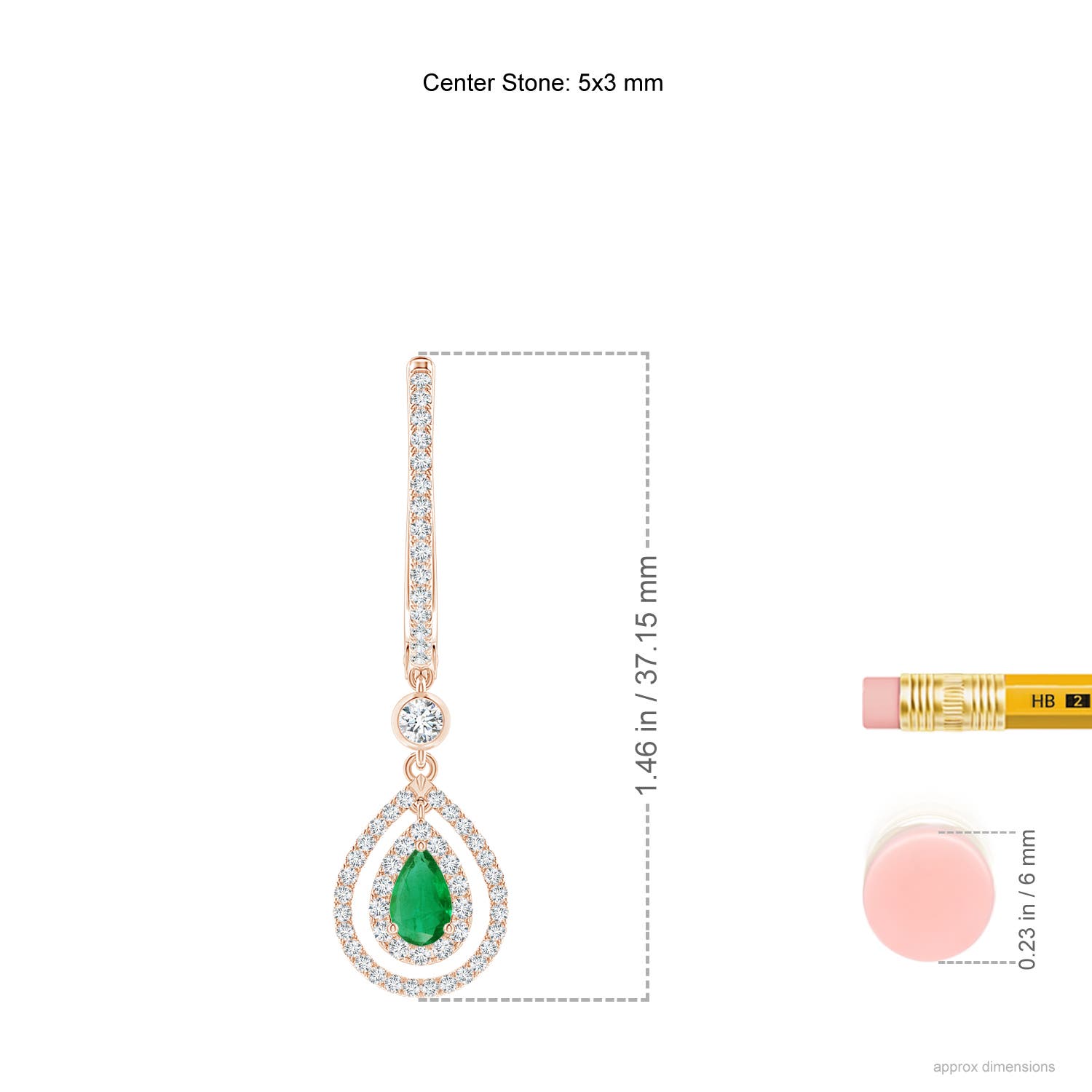 AA - Emerald / 1.03 CT / 14 KT Rose Gold