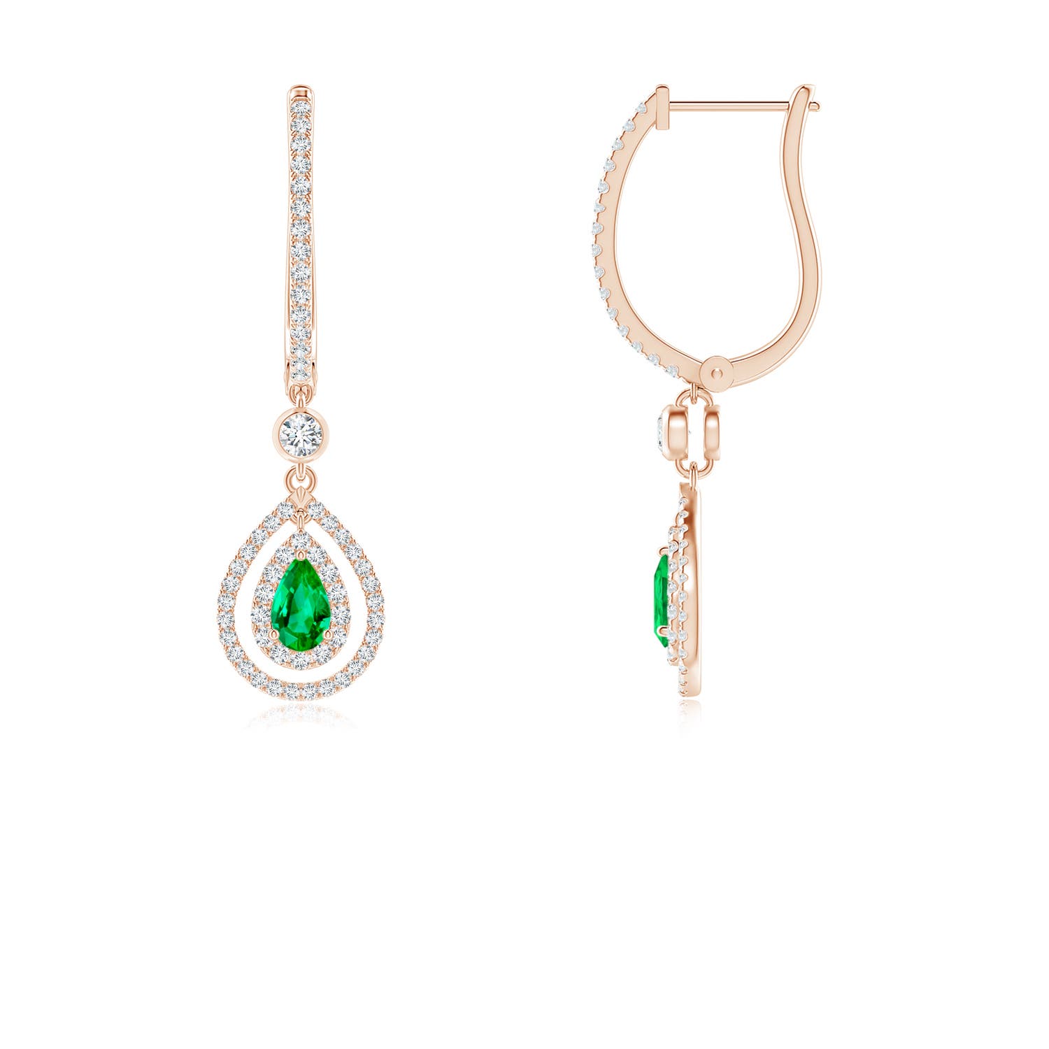 AAA - Emerald / 1.03 CT / 14 KT Rose Gold