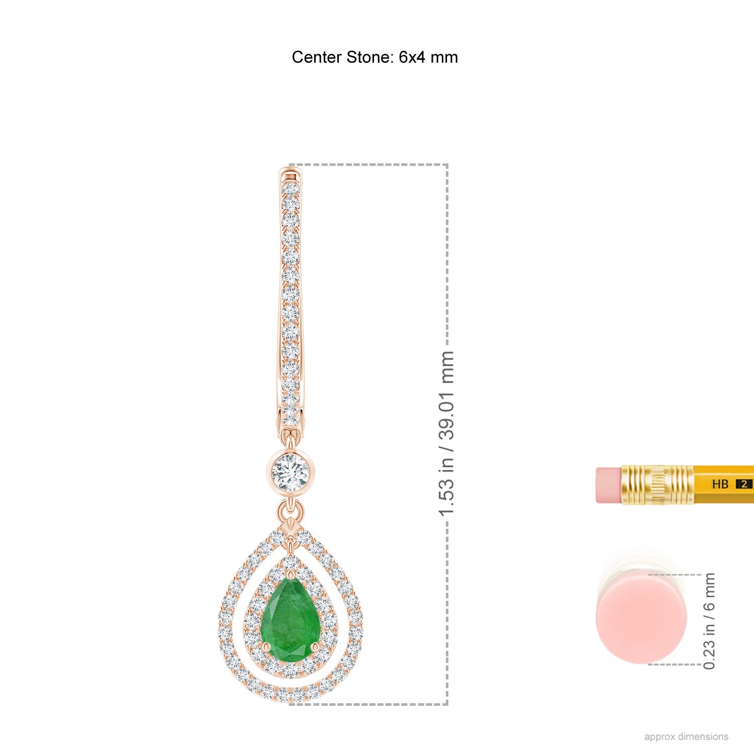 A - Emerald / 1.52 CT / 14 KT Rose Gold