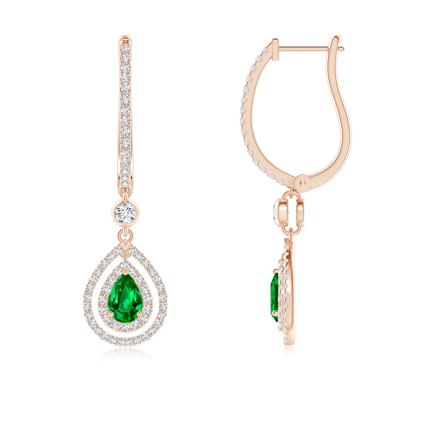 Premium - Lab-Grown Emerald / 1.52 CT / 14 KT Rose Gold