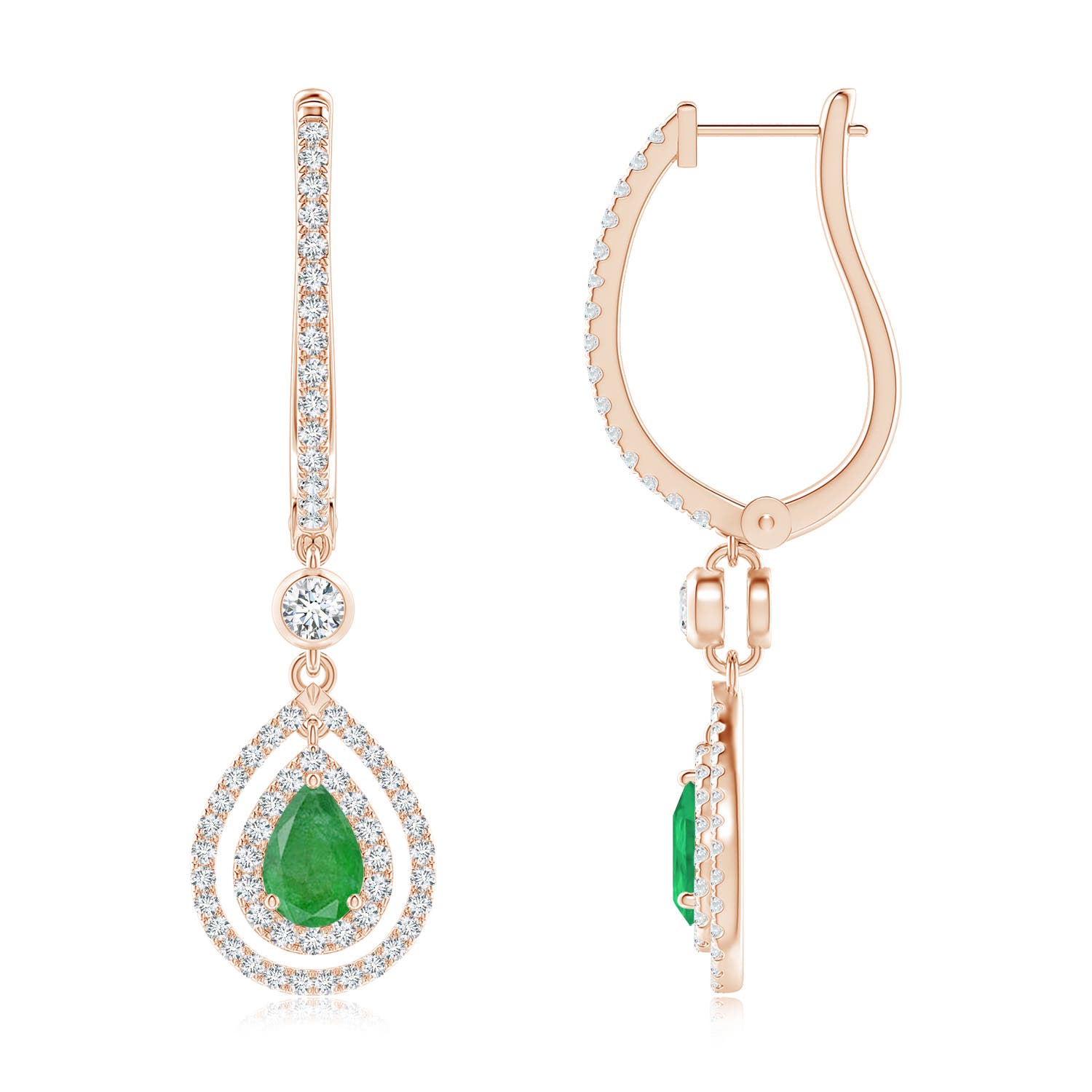 A - Emerald / 2.19 CT / 14 KT Rose Gold