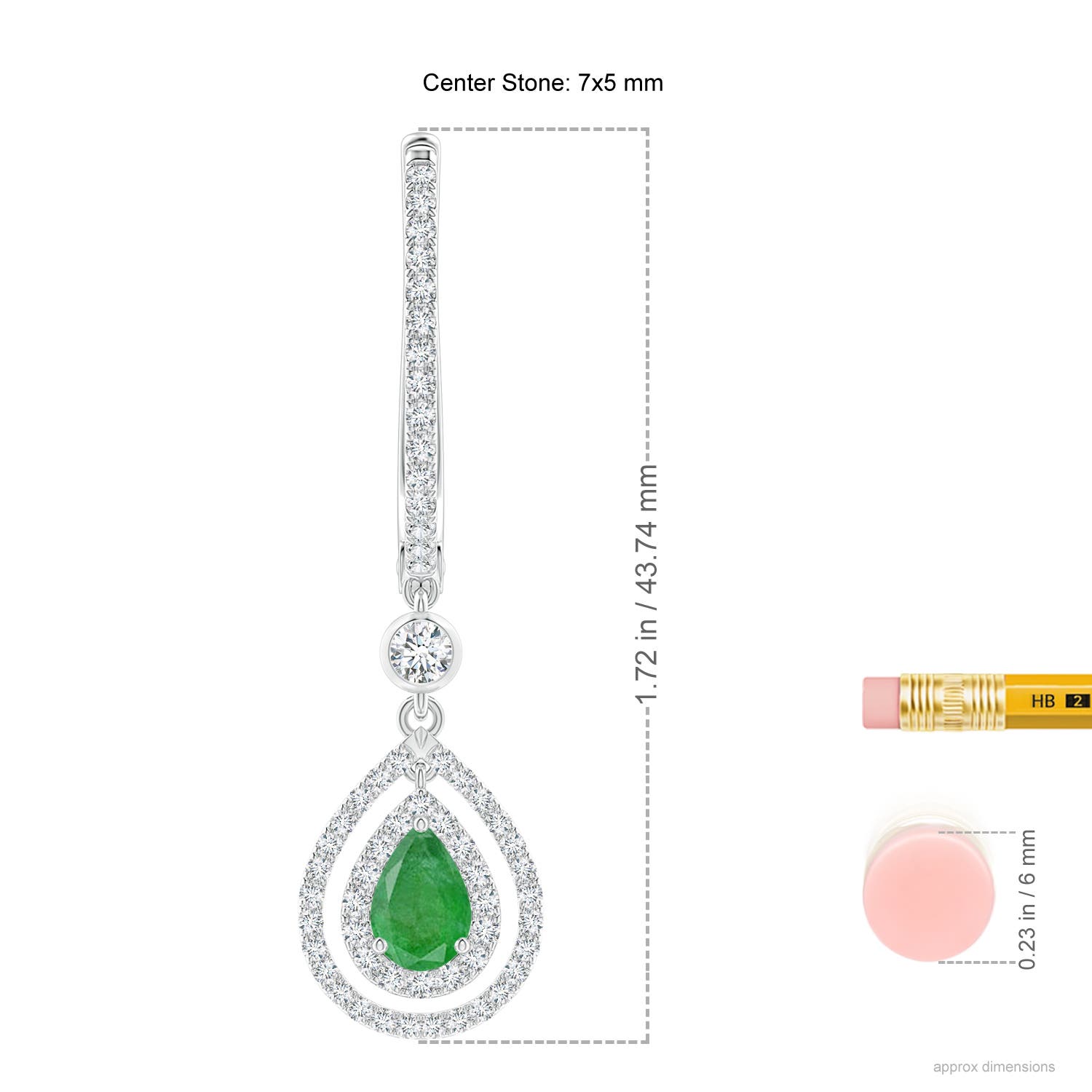 A - Emerald / 2.19 CT / 14 KT White Gold