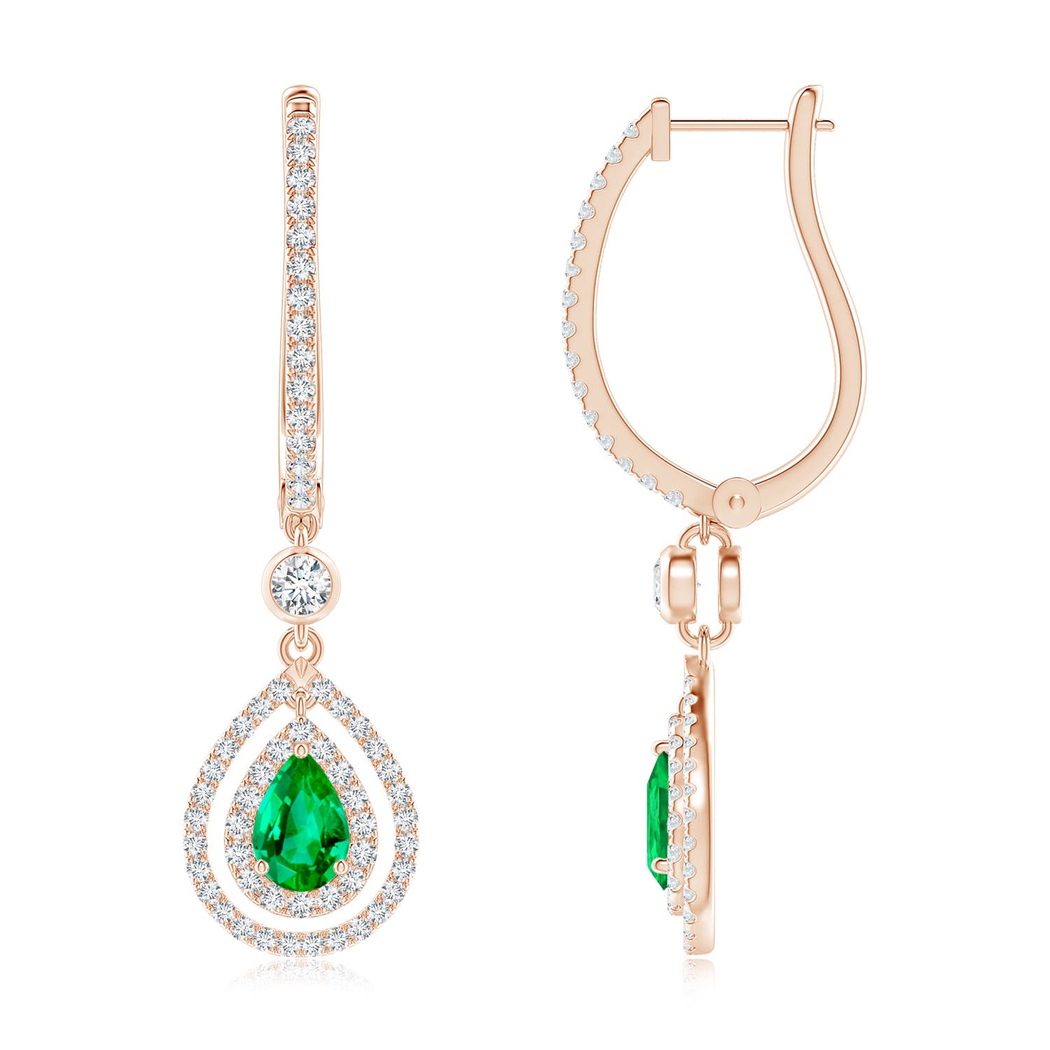 AAA - Emerald / 2.19 CT / 14 KT Rose Gold