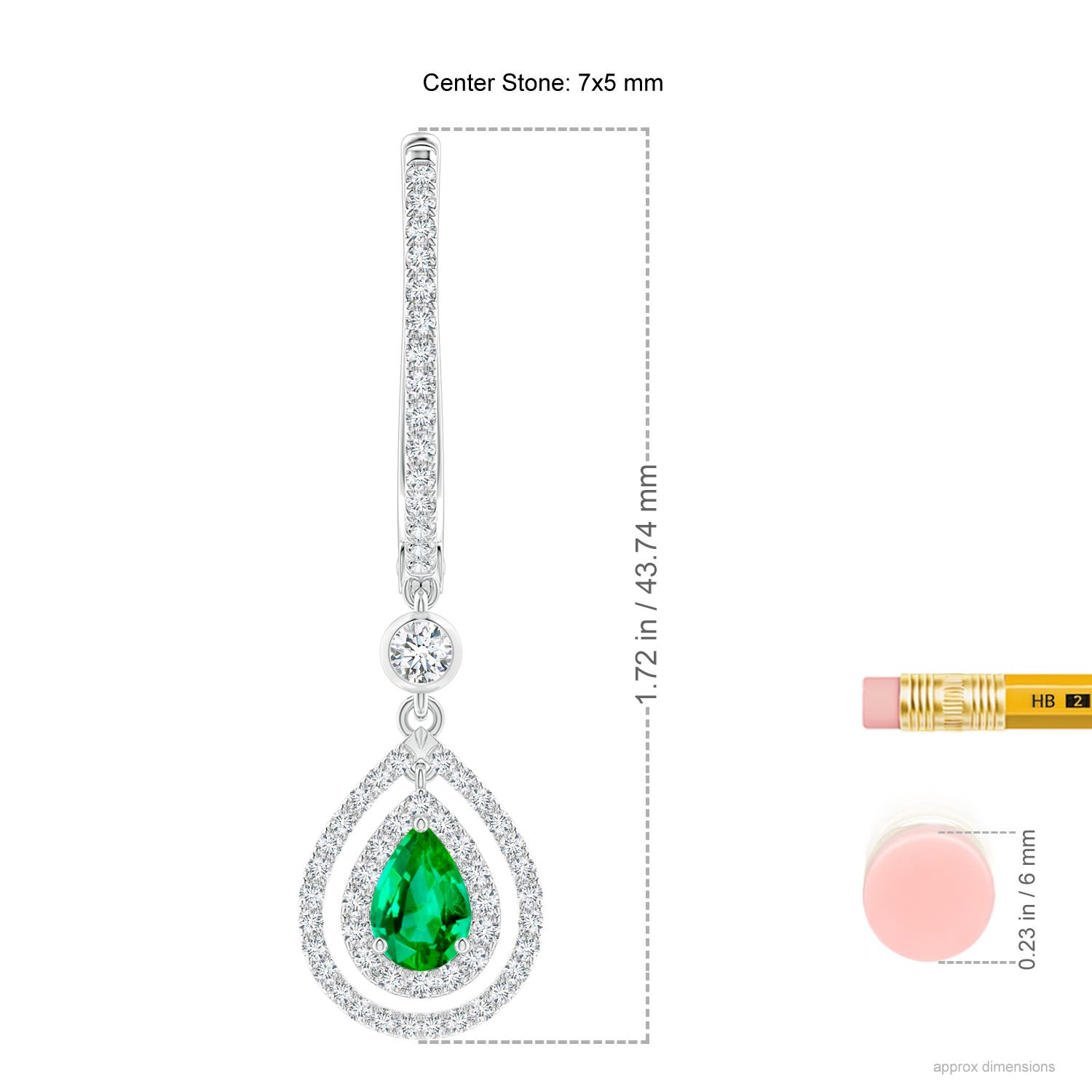 AAA - Emerald / 2.19 CT / 14 KT White Gold